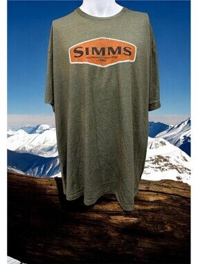 Simms Bozeman Montana 1880 Green T-Short Sz 2XL